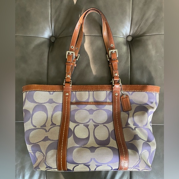 COACH Signature Jacquard Tote - Picture 1 of 6
